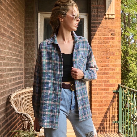 French Cuff Tops - **SOLD**DO NOT BUY Vintage 70s Flannel